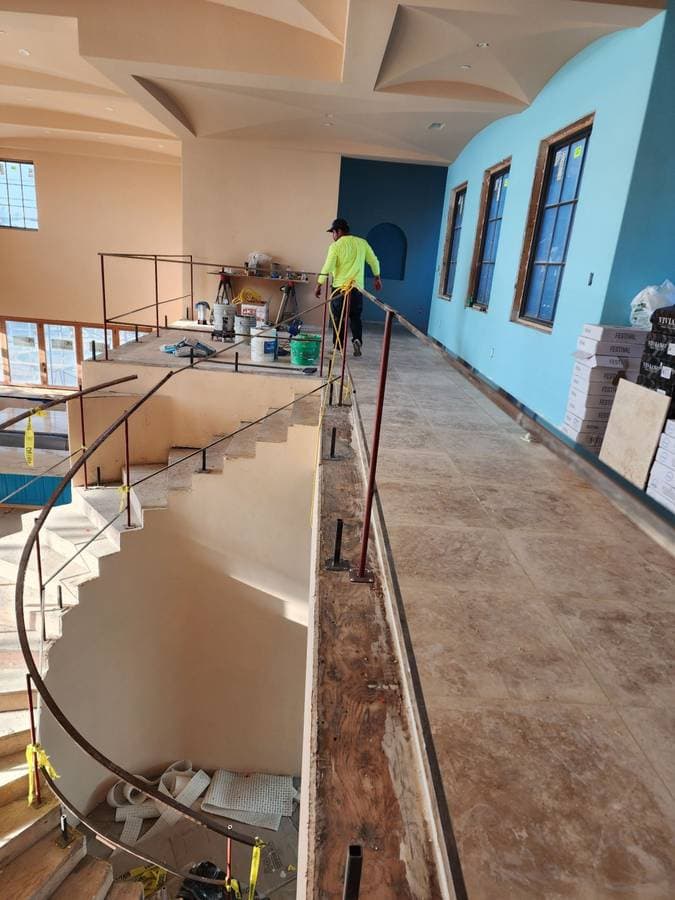 picture of a commercial project with custom tiles and tile work